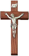 8" Walnut Crucifix