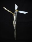 Pewter Contemporary Crucifix