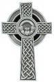 Pewter Cross with Claddagh 5"