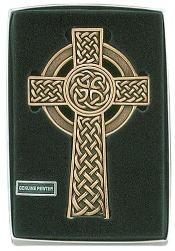 Gold Tone  Celtic Knot Cross 5"