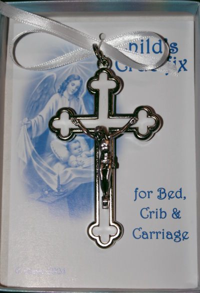 Crib Crucifix White