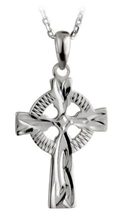 SS Celtic Cross Pendant 18" Medium