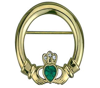 Claddagh Pin 18K Gold Plated