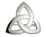 Trinity Pin Rhodium Finish