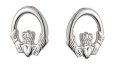 SS Claddagh Post Earrings (small)