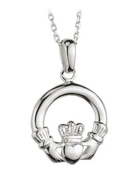 SS Claddagh Pendant (Medium) 18"