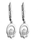 SS Wire Dangle Claddagh (Small) Earrings