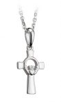 SS Cross w/ Claddagh 18" (Small)